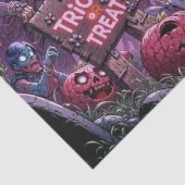 Trick oder Treat Halloween Zombies geben das Gehir Seidenpapier (Detail)