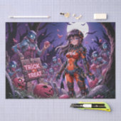 Trick oder Treat Halloween Zombies geben das Gehir Seidenpapier (Handwerk)