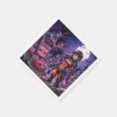 Trick oder Treat Halloween Zombies geben das Gehir Serviette (Ecke)