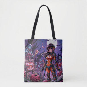 Trick oder Treat Halloween Zombies geben das Gehir Tasche