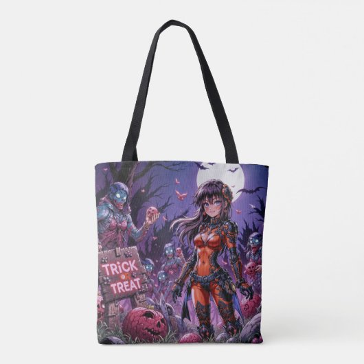 Trick oder Treat Halloween Zombies geben das Gehir Tasche (Rückseite)