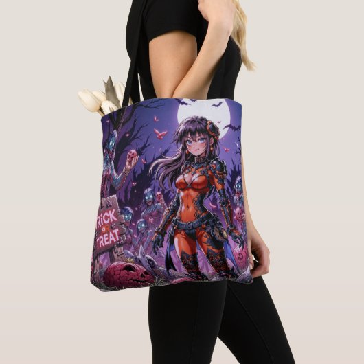 Trick oder Treat Halloween Zombies geben das Gehir Tasche (Von Nahem)