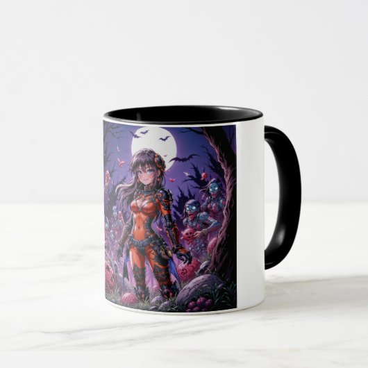 Trick oder Treat Halloween Zombies geben das Gehir Tasse (VorderseiteRechts)