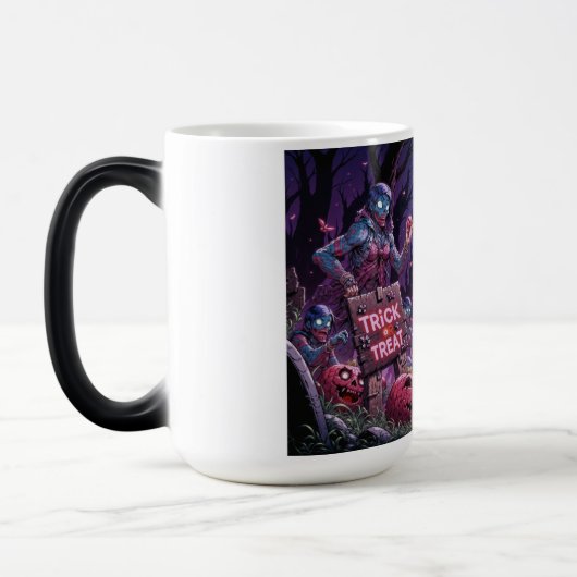 Trick oder Treat Halloween Zombies geben das Gehir Verwandlungstasse (Links)