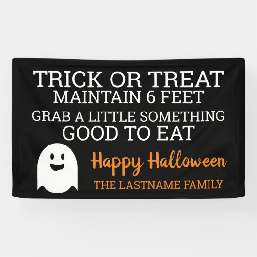 Trick oder Treat halten 6 Fuß - 2020 Halloween Banner (Horizontal)