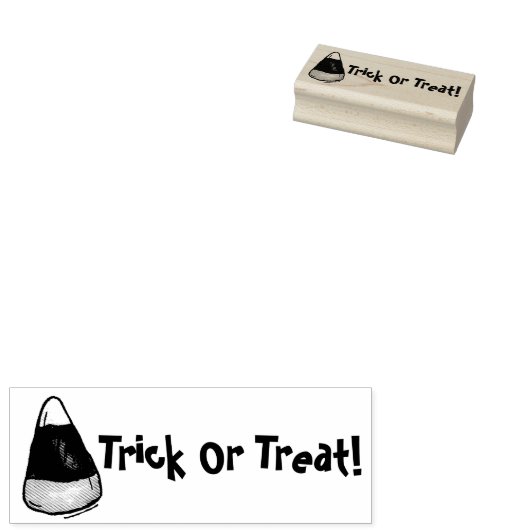 Trick oder Treat Happy Halloween Candy Corn Briefm Gummistempel (Stempel)