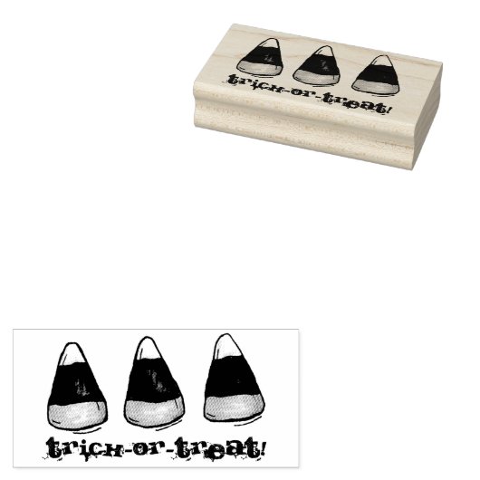 Trick oder Treat Happy Halloween Candy Corn Candie Gummistempel (Stempel)