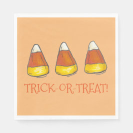 Trick oder Treat Happy Halloween Candy Corn Candie Serviette