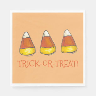 Trick oder Treat Happy Halloween Candy Corn Candie Serviette