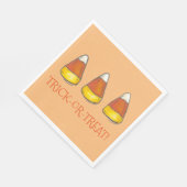 Trick oder Treat Happy Halloween Candy Corn Candie Serviette (Ecke)