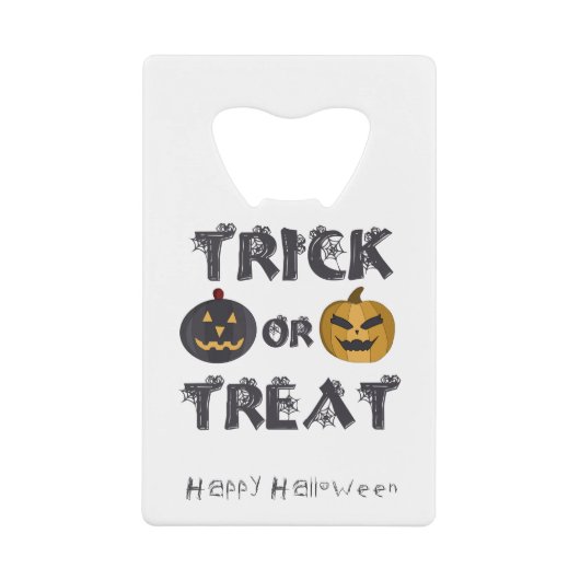 Trick oder Treat Happy Halloween Geldbeutel Flaschenöffner (Vorderseite)