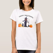 Trick oder Treat Happy Halloween Hexenkatze Pumpki T-Shirt (Vorderseite)