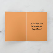 Trick oder Treat Happy Halloween Hunde Karte (Innenseite)