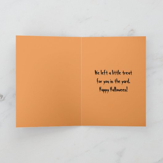 Trick oder Treat Happy Halloween Hunde Karte (Innenseite)