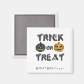 Trick oder Treat Happy Halloween Magnet (Vorderseite/Rückseite)