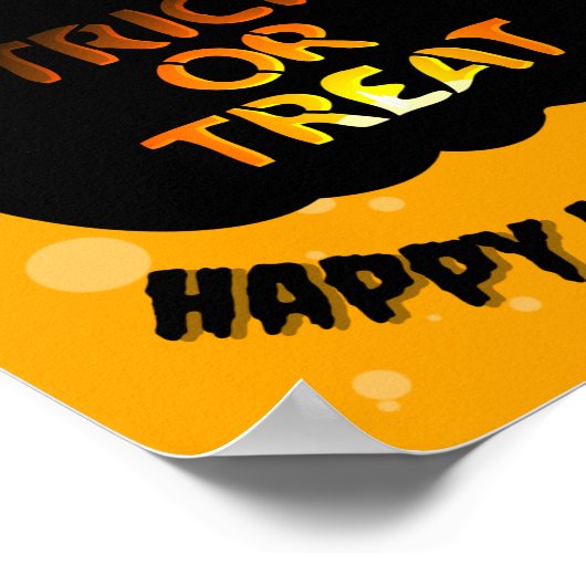Trick oder Treat Happy Halloween Poster (Ecke)