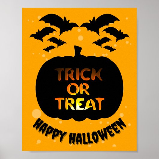 Trick oder Treat Happy Halloween Poster (Vorne)