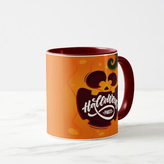 Trick oder Treat Happy Halloween Pumpkin Party Tasse (VorderseiteRechts)