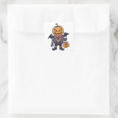 Trick oder Treat | Happy Halloween Quadratischer Aufkleber (Tasche)
