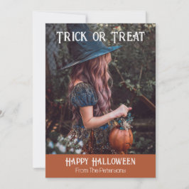 Trick oder Treat Happy Halloween Weihnachtskarte Feiertagskarte