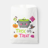 Trick oder Treat Hexe Cauldron Halloween Geschenktütchen (Vorderseite)