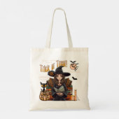 Trick oder Treat Hexenhimmel Coquette Tote Tasche (Rückseite)