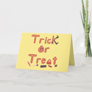 Trick oder Treat Hexenleder Candy Halloween Design Karte