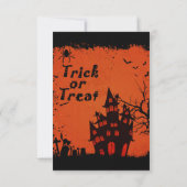 Trick oder Treat House Halloween UAWG Party Einladung (Rückseite)