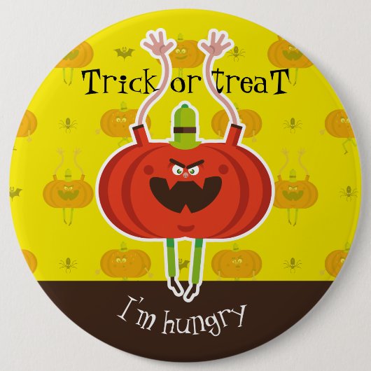 Trick oder treat ich habe Hunger Button (Vorderseite)