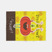 Trick oder treat ich habe Hunger Fleecedecke (Vorderseite (Horizontal))