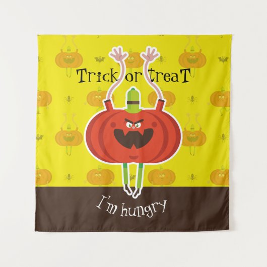 Trick oder treat ich habe Hunger Wandteppich (Vorderseite)