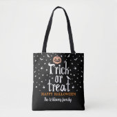 Trick oder Treat Individuelle Name Halloween Süßig Tasche (Vorderseite)
