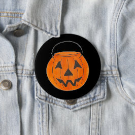 Trick oder Treat Jack o' Lantern Halloween Pumpkin Button
