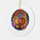 Trick oder Treat - Jack-o'-Lantern mit Rote Rose ( Keramik Ornament (Links)