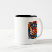 Trick oder Treat - Jack-o'-Lantern mit Rote Rose ( Zweifarbige Tasse (VorderseiteRechts)