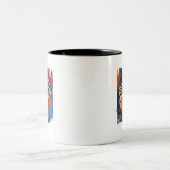 Trick oder Treat - Jack-o'-Lantern mit Rote Rose ( Zweifarbige Tasse (Mittel)