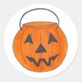 Trick oder Treat Jack o' Lantern Pumpkin Halloween Runder Aufkleber (Vorderseite)