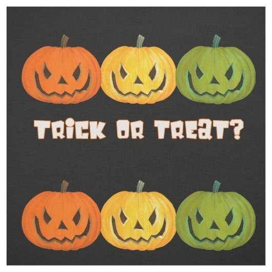 Trick oder Treat Jack-O-Lanterns Stoff (Muster)