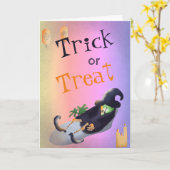 Trick oder Treat Joke Witz am Wellness-Center Funn Karte (Gelbe Blume)