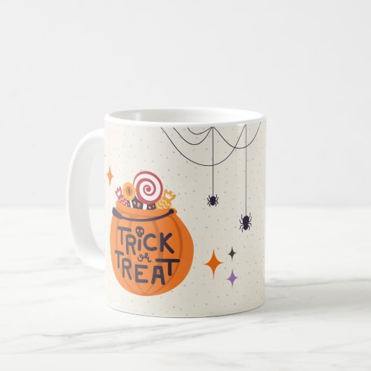 Trick oder Treat Kaffeetasse (Vorderseite Links)