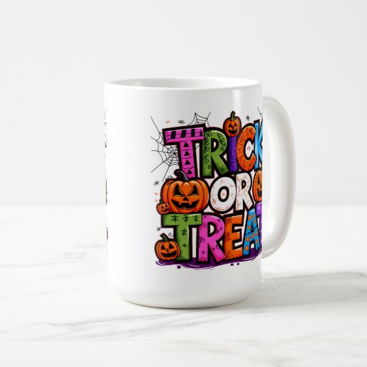 Trick oder Treat Kaffeetasse (VorderseiteRechts)