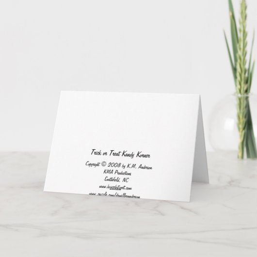 Trick oder Treat Kandy Korner Karte (Rückseite)