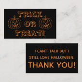 Trick oder Treat kann keine Visitenkarte sprechen (Vorne/Hinten)