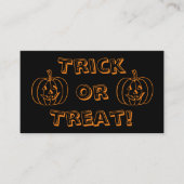 Trick oder Treat kann keine Visitenkarte sprechen (Vorderseite)