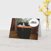 Trick oder Treat Karte (Gelbe Blume)