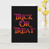 Trick oder Treat Karte (Gelbe Blume)