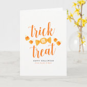 Trick oder Treat Karte (Gelbe Blume)