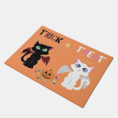 Trick oder Treat Kittens Fußmatte (Schrägansicht)