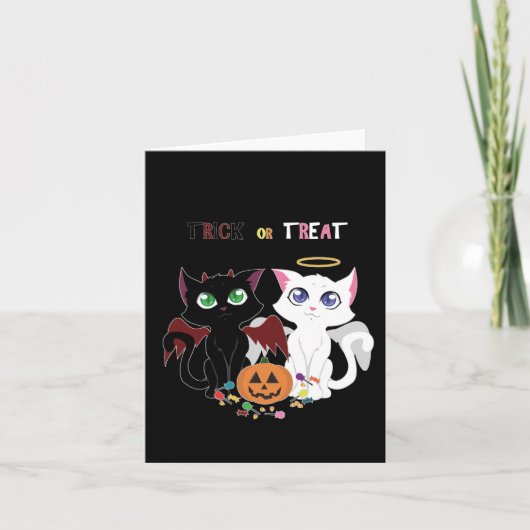 Trick oder Treat Kittens Karte (Vorderseite)