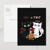 Trick oder Treat Kittens Postkarte (Vorne/Hinten)